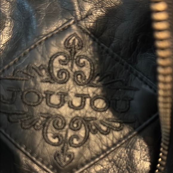 Jou Jou Black Leather Moto Jacket - Picture 2 of 3